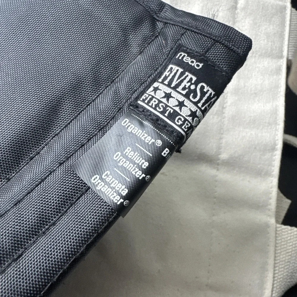 Five Star Mead First Gear Zipper Binder Black 1991 Vintage Dark Academia School